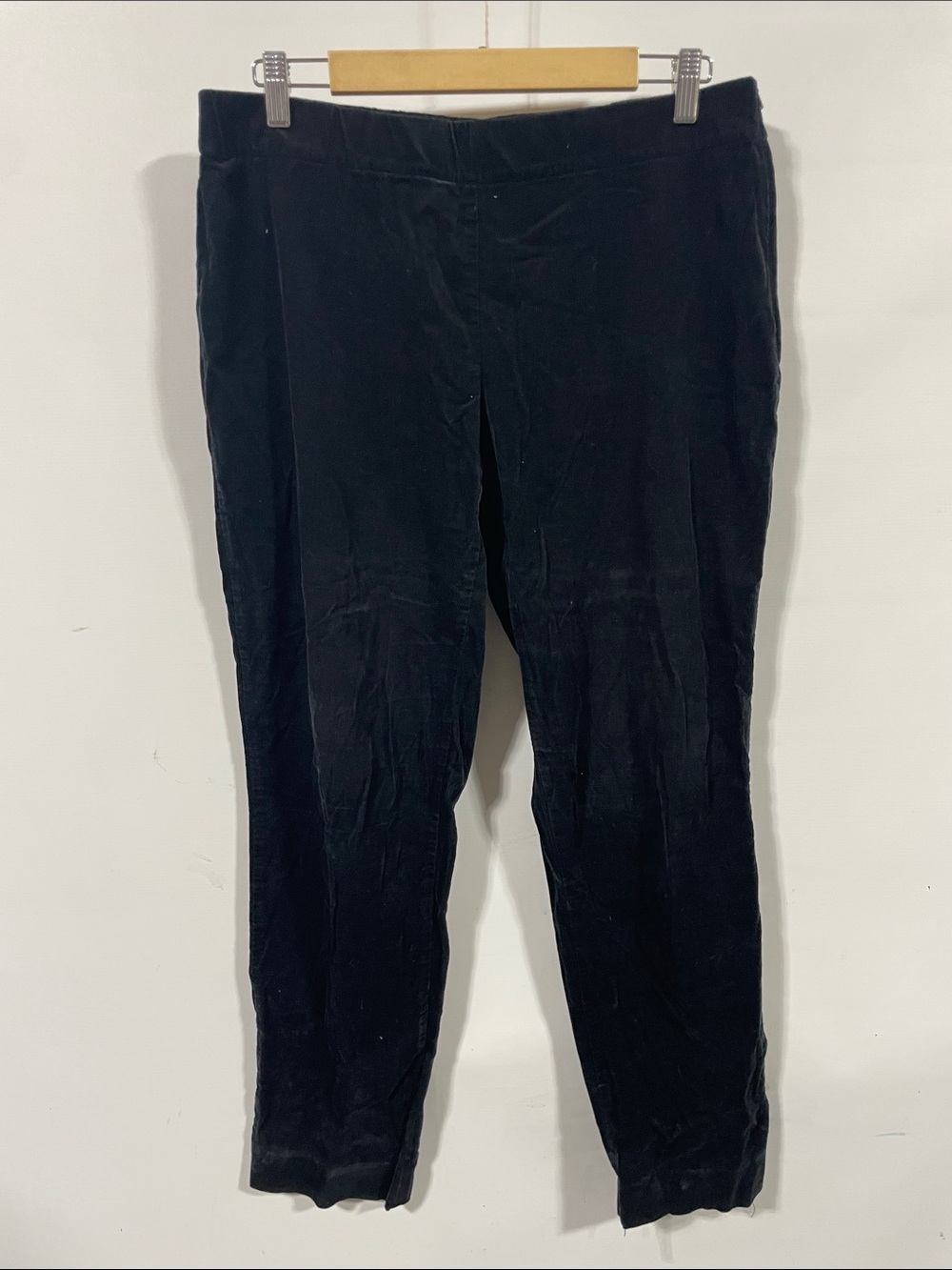 Eileen Fisher Black Corduroy Straight-Leg Pants